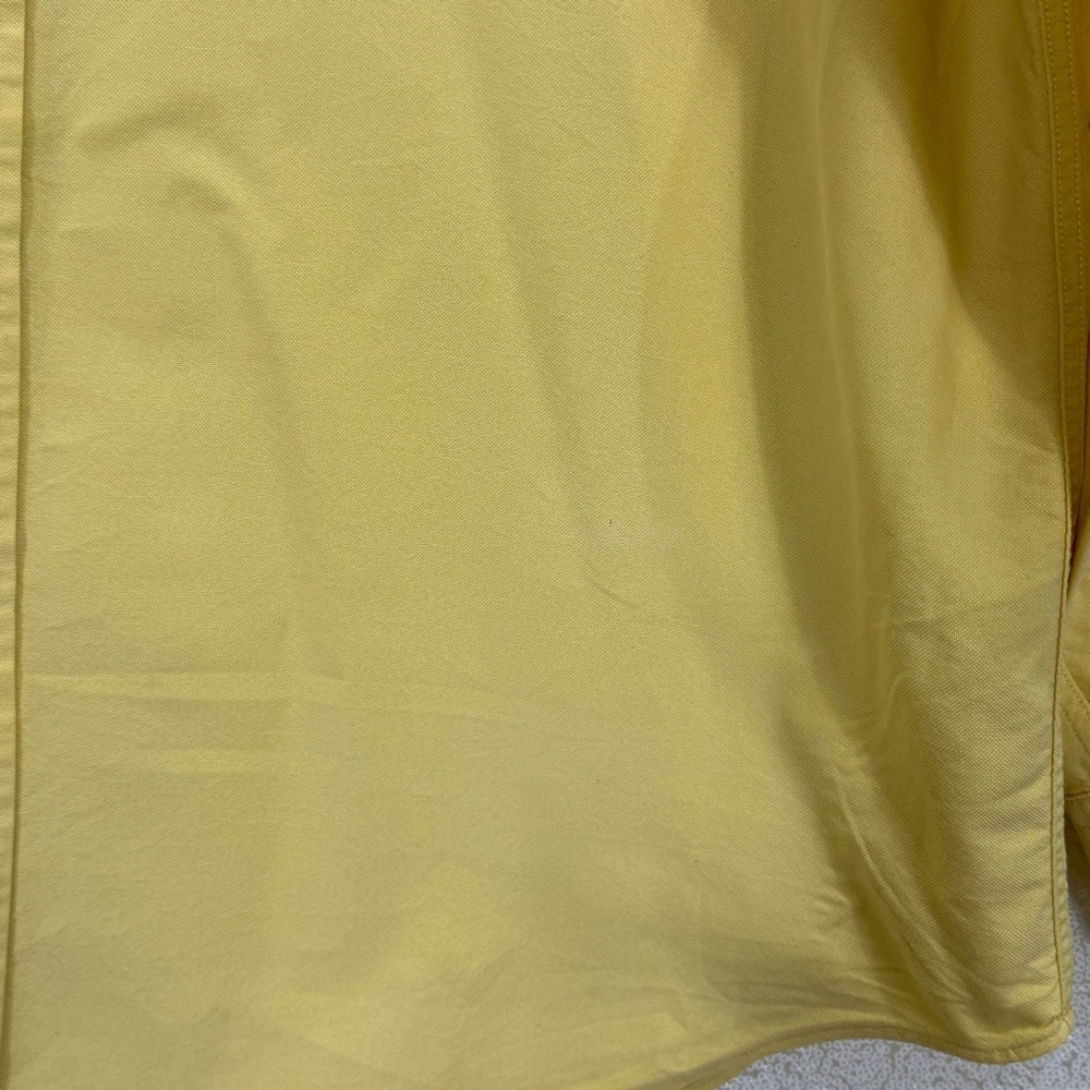 Tommy Hilfiger Yellow Button Down Shirt Men’s L Vintage Cotton Long Sleeve - Picture 7 of 9